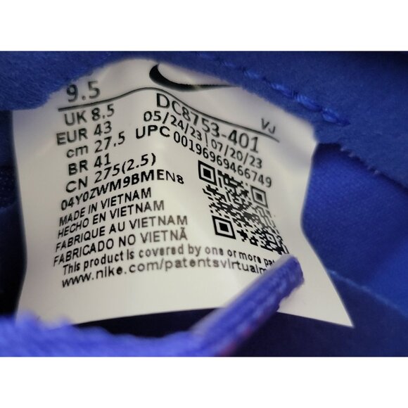 Nike‎ Zoom Rival Sprinter Track Spikes Racer Blue Lime DC8753 401 Mens Size 9.5 - Picture 8 of 9